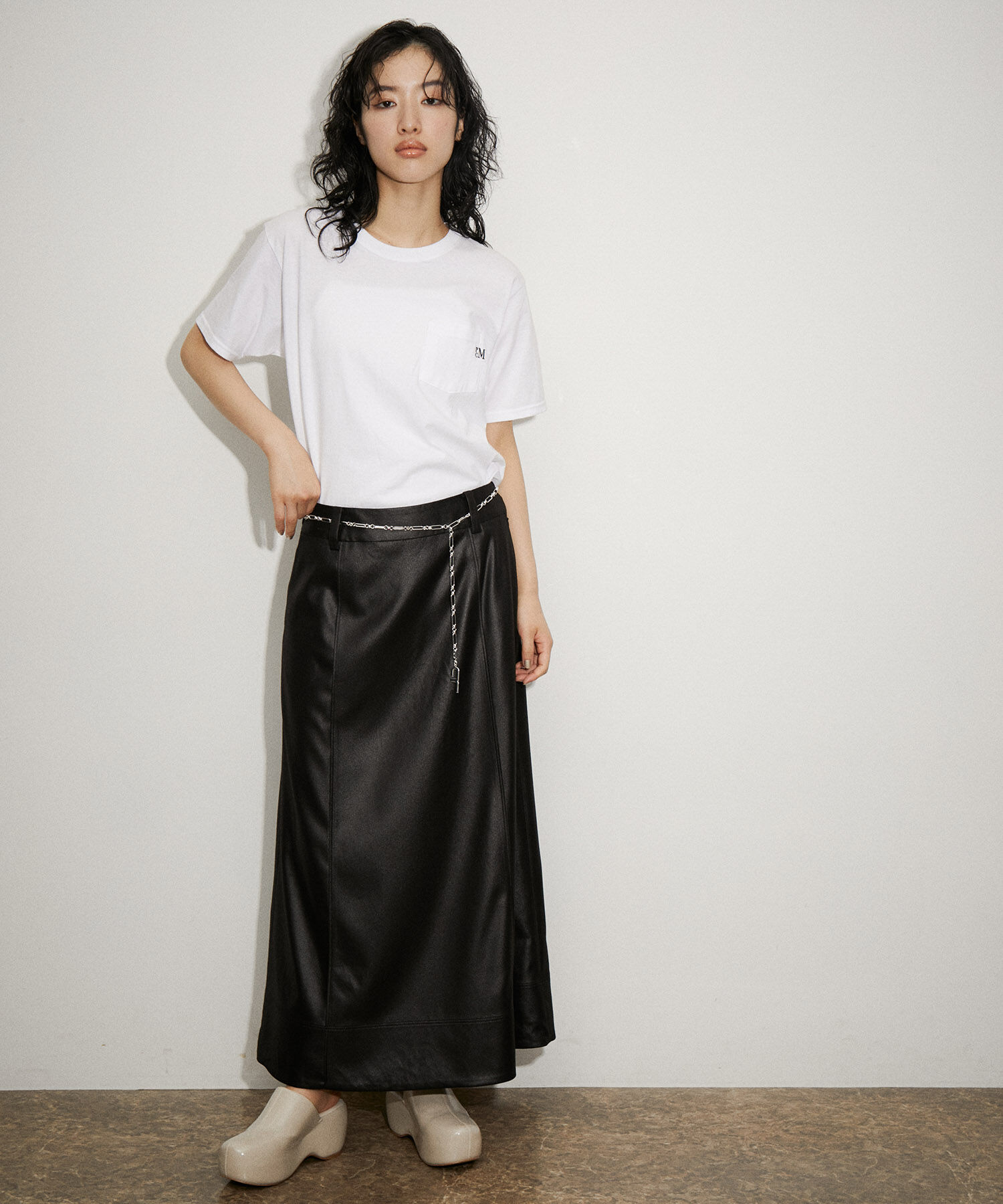 ADAM ET ROPE'「サンドステッチローウエストスカート」|スカート|