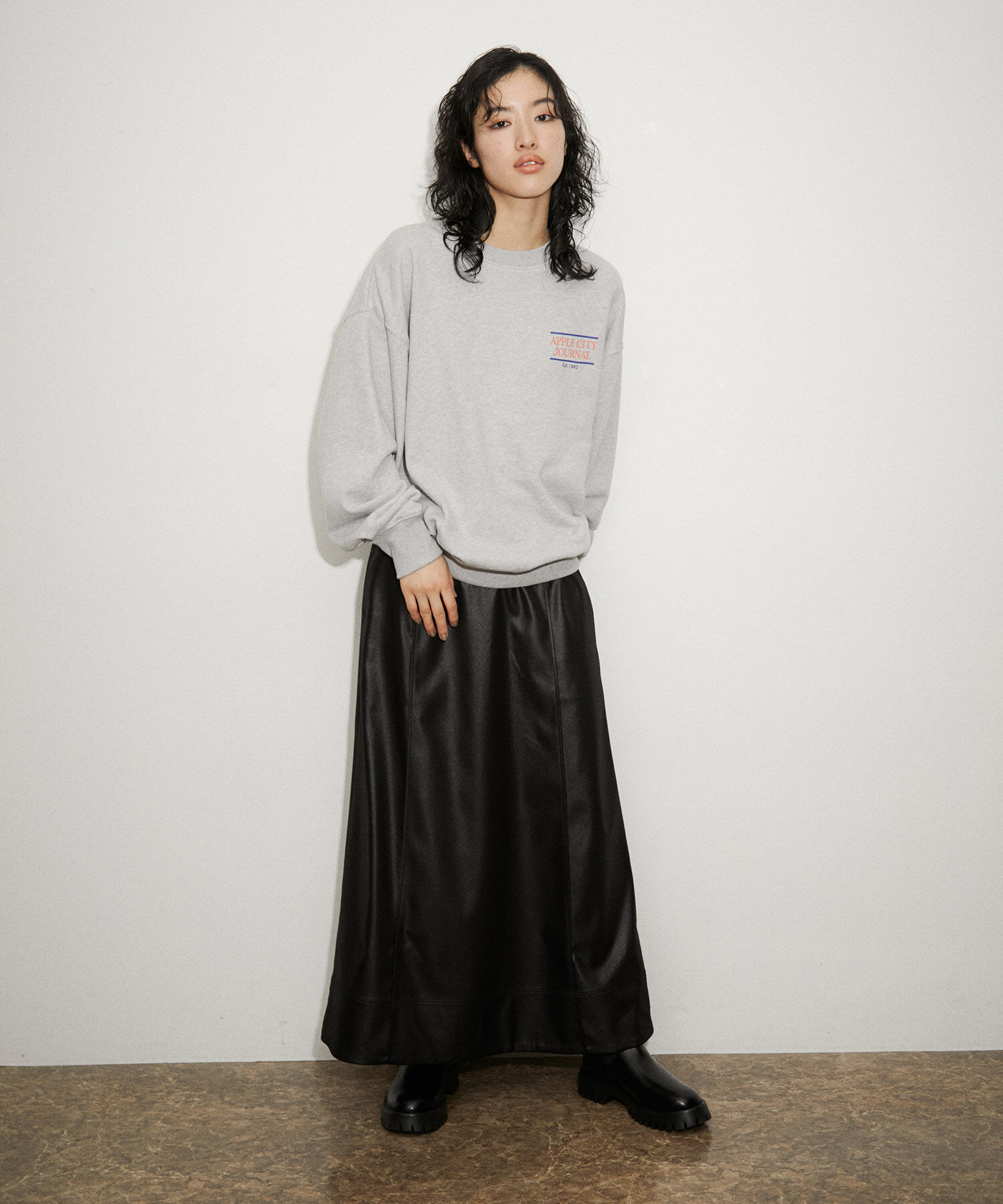 ADAM ET ROPE'「サンドステッチローウエストスカート」|スカート|