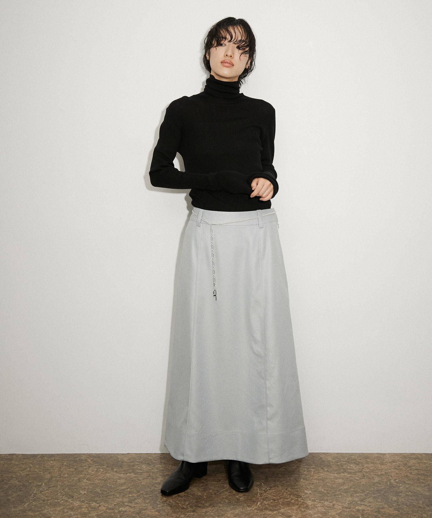 ADAM ET ROPE'「サンドステッチローウエストスカート」|スカート|