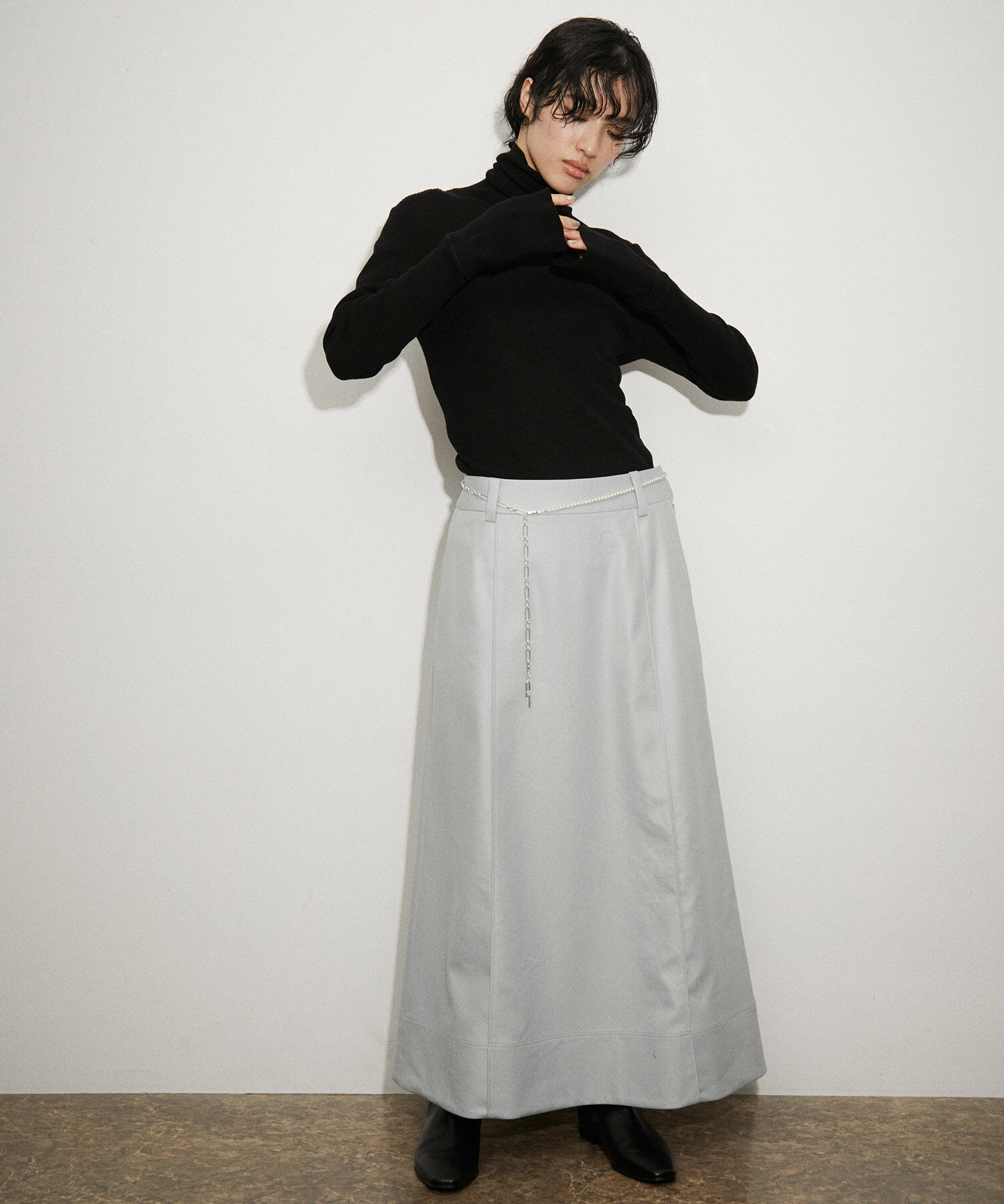 ADAM ET ROPE'「サンドステッチローウエストスカート」|スカート|