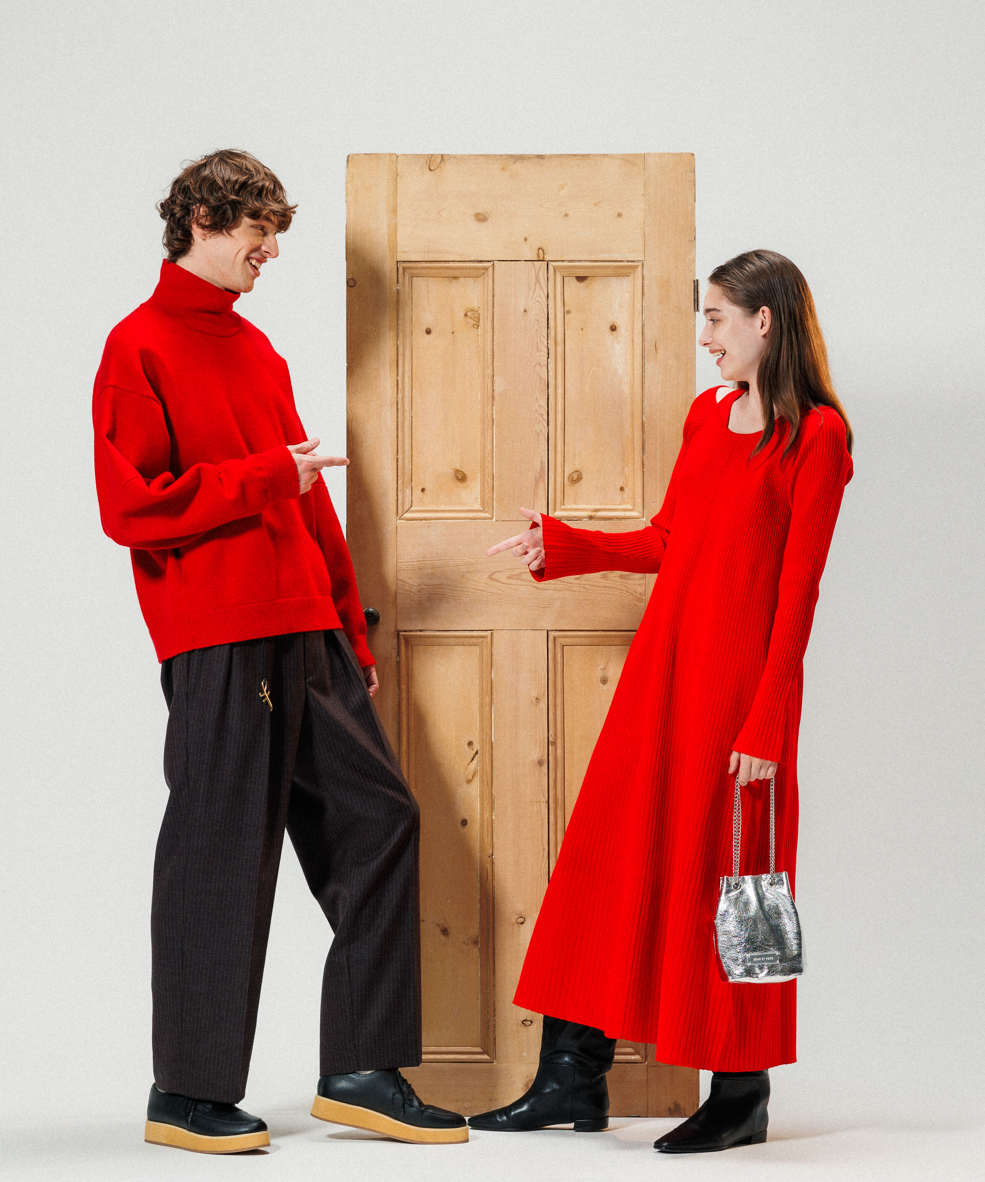 ADAM ET ROPE'「レイヤードライクニットワンピース」|ワンピース|