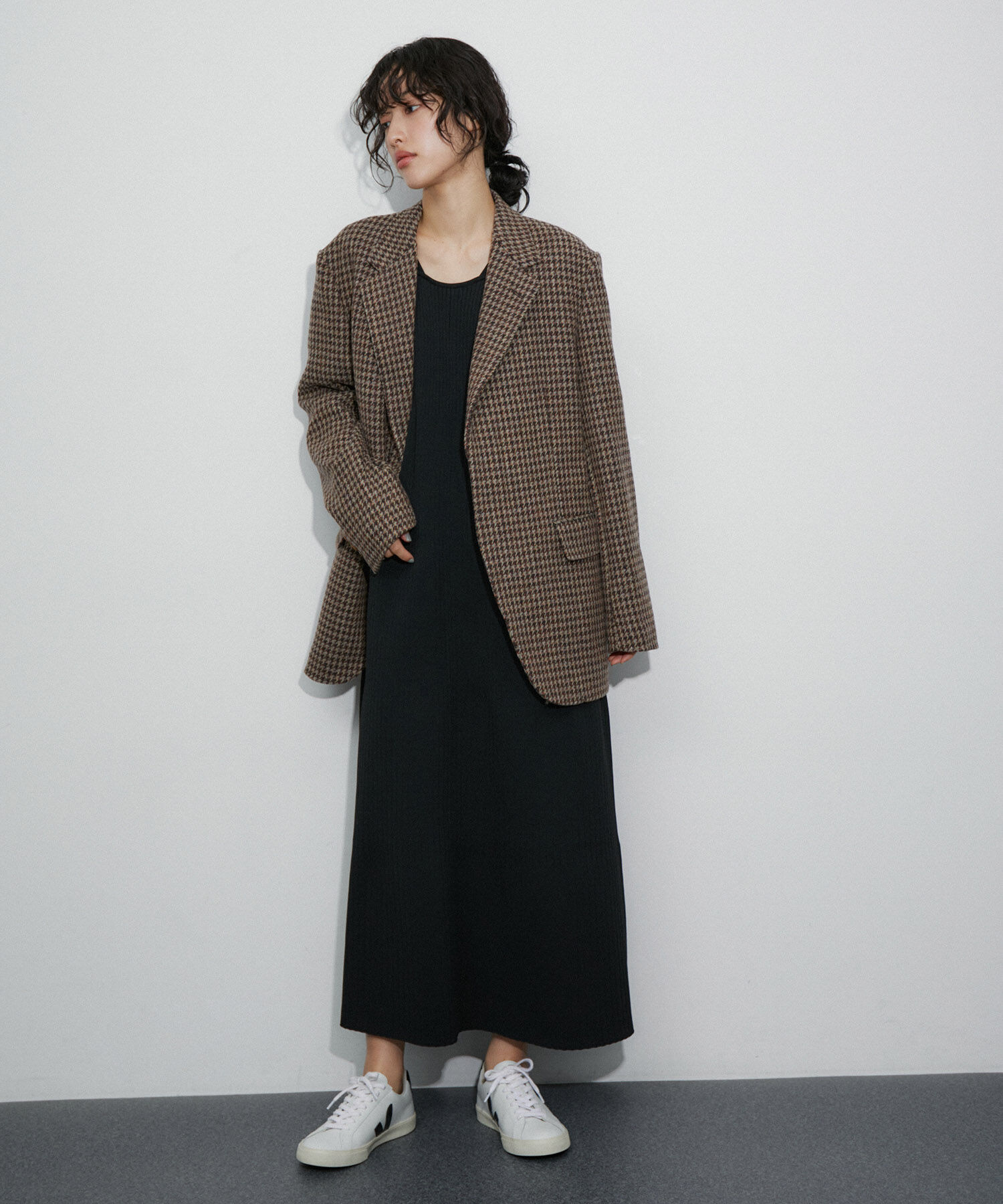 ADAM ET ROPE'「レイヤードライクニットワンピース」|ワンピース|