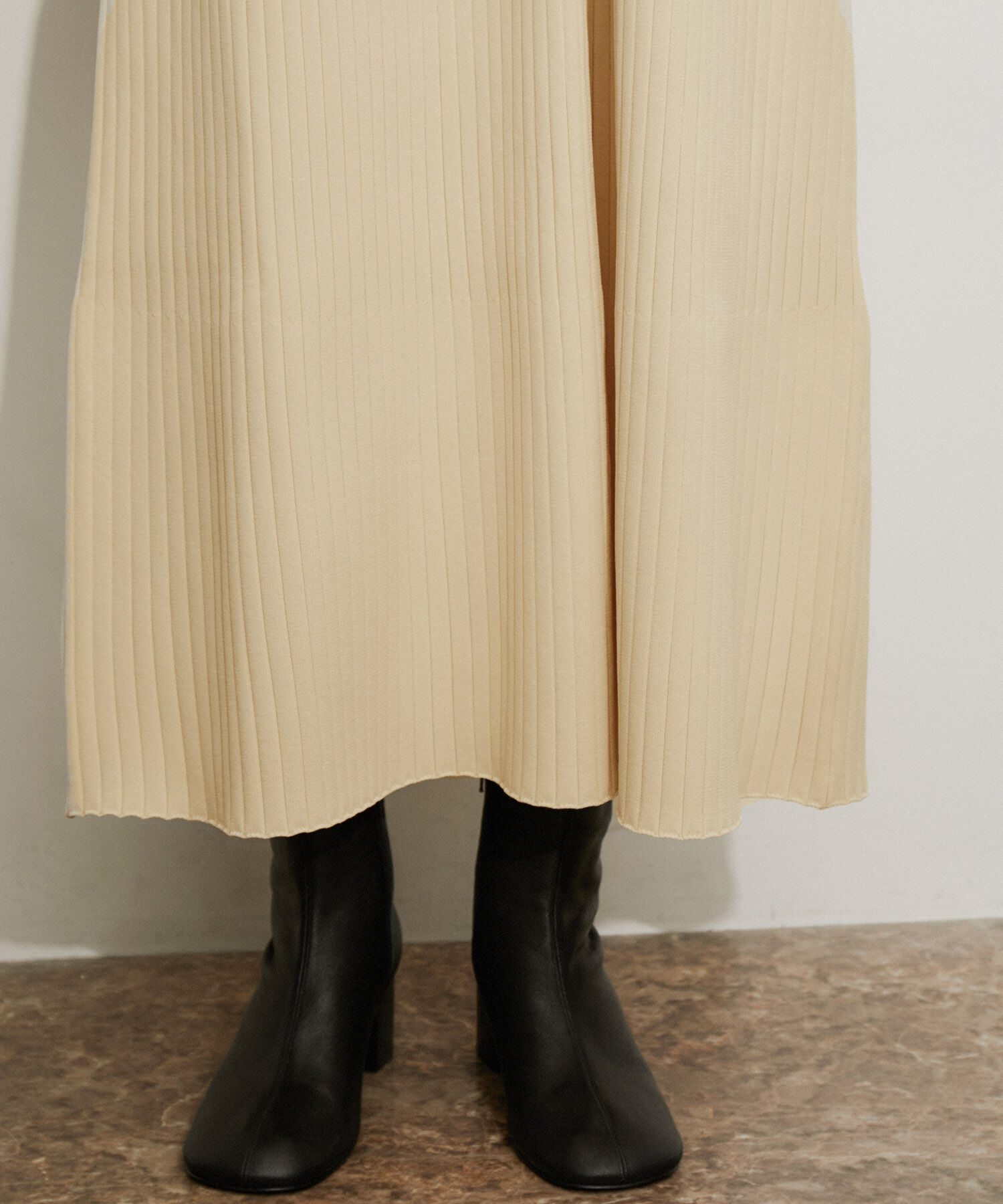 ADAM ET ROPE'「レイヤードライクニットワンピース」|ワンピース|