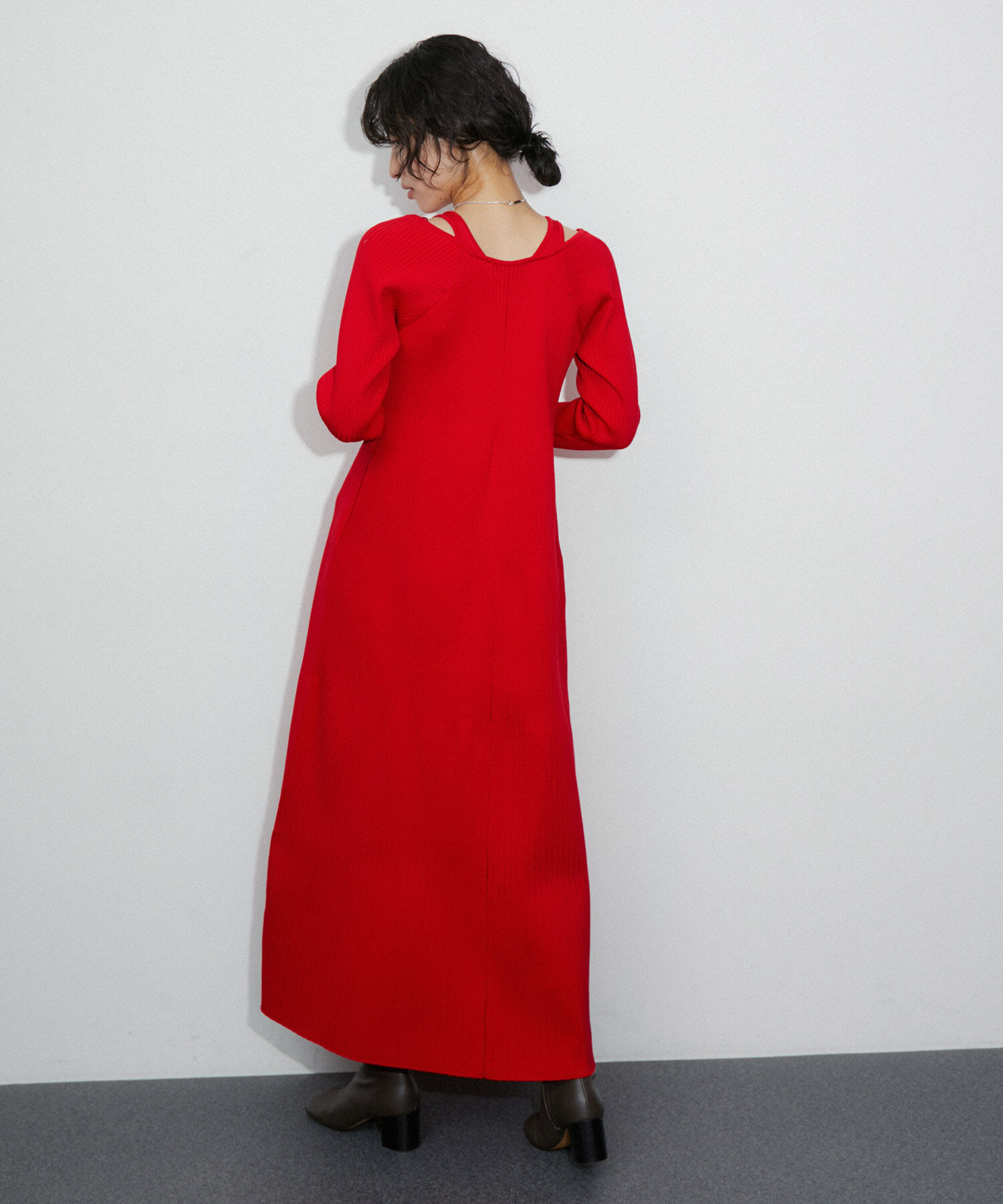 ADAM ET ROPE'「レイヤードライクニットワンピース」|ワンピース|