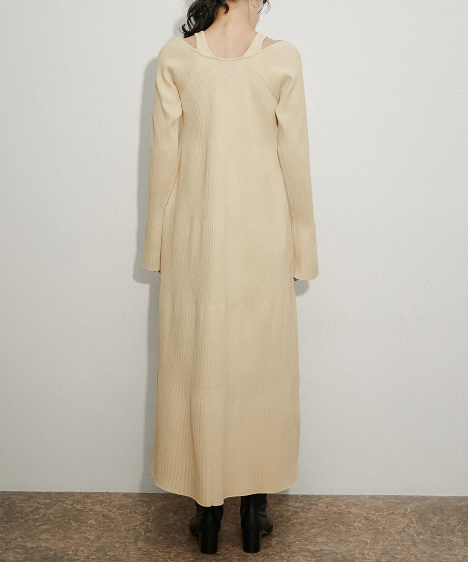 ADAM ET ROPE'「レイヤードライクニットワンピース」|ワンピース|