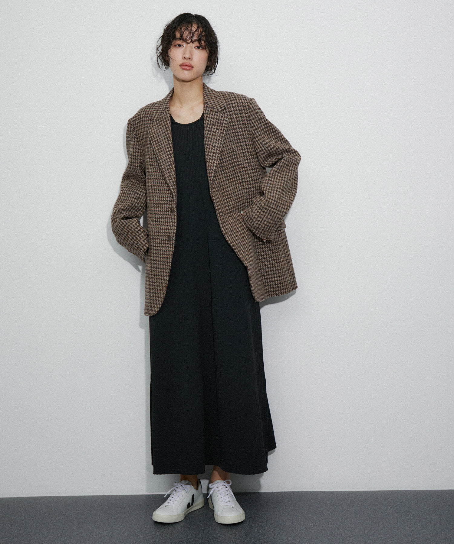 ADAM ET ROPE'「レイヤードライクニットワンピース」|ワンピース|