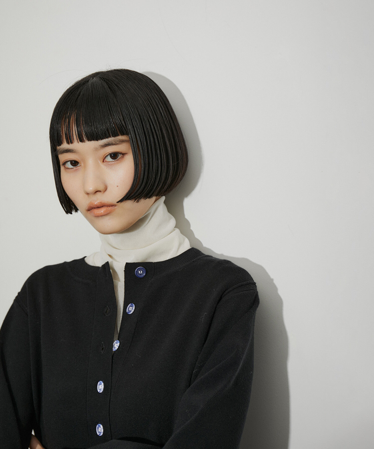 ADAM ET ROPE'「【環境配慮】ヘンリーネックニットワンピース」|ワンピース|