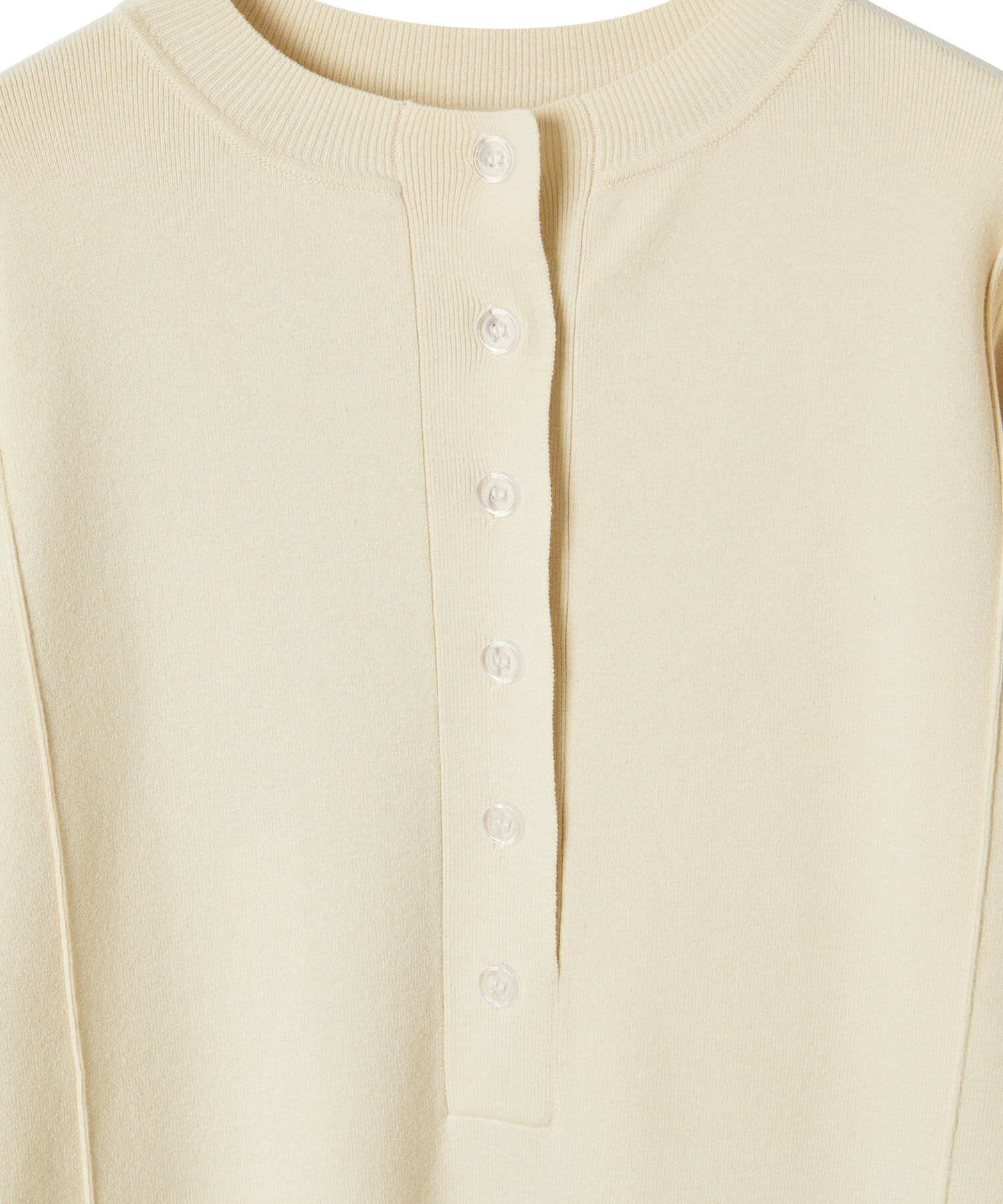 ADAM ET ROPE'「【環境配慮】ヘンリーネックニットワンピース」|ワンピース|