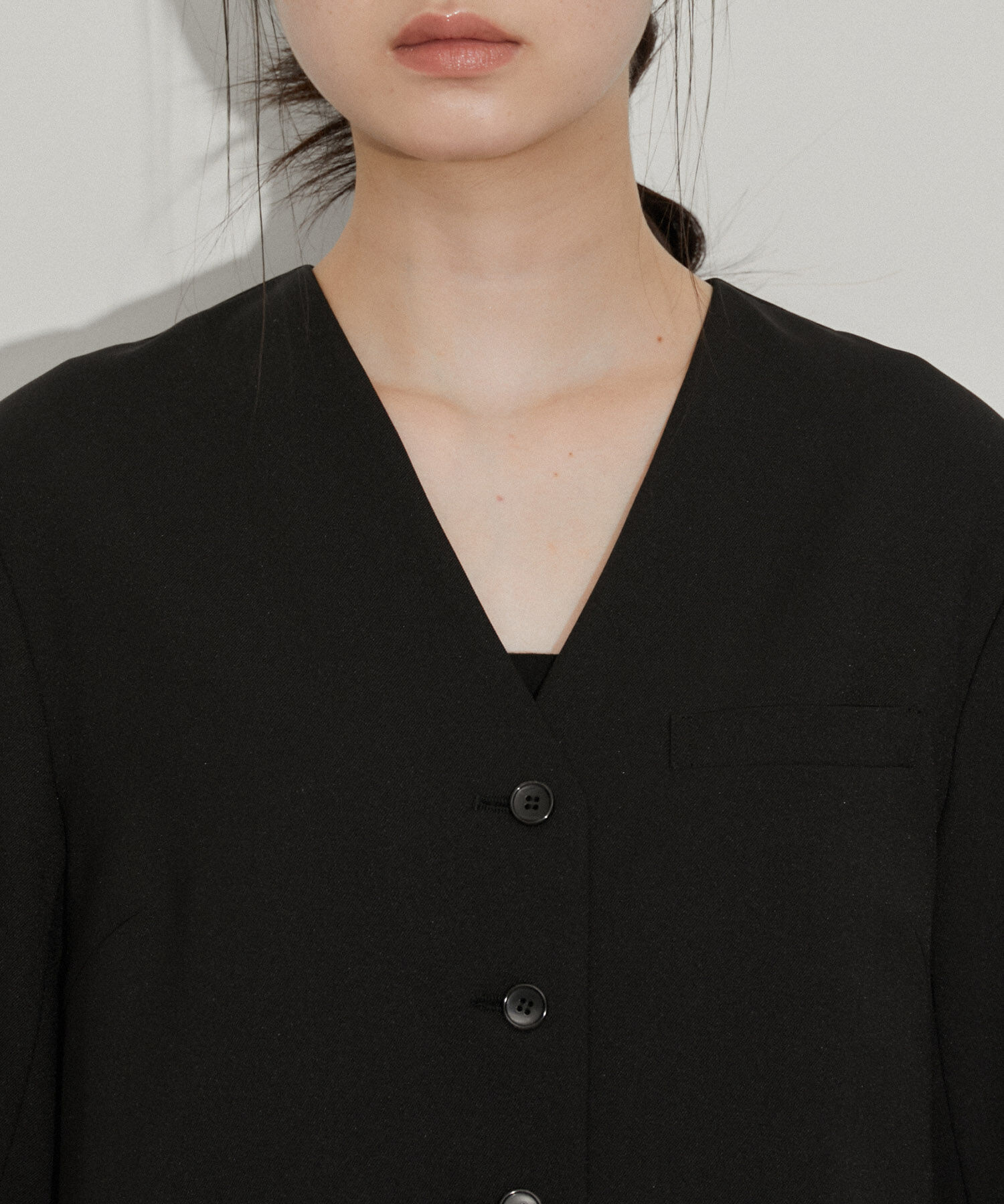 ADAM ET ROPE'「【サステナブル】ジャケットコンビロンパース」|オールインワン|