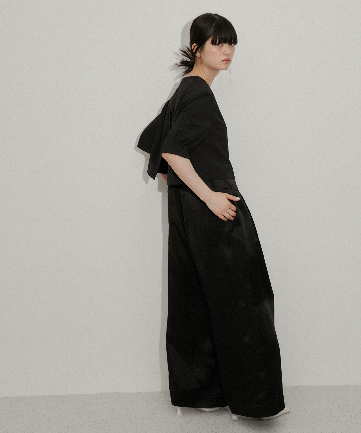 ADAM ET ROPE'「【サステナブル】ジャケットコンビロンパース」|オールインワン|