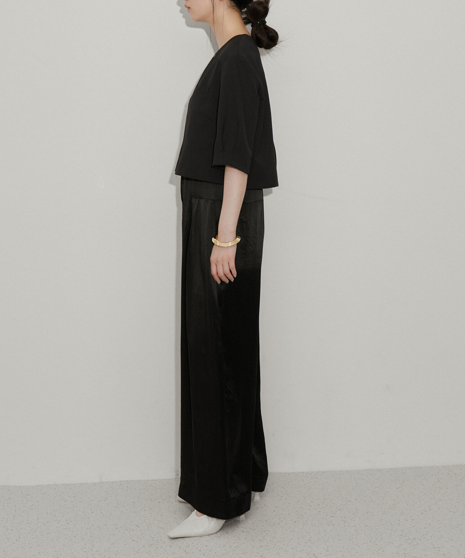 ADAM ET ROPE'「【サステナブル】ジャケットコンビロンパース」|オールインワン|