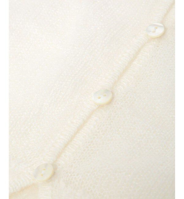 ADAM ET ROPE'「モヘアクロップドカーディガン」|カーディガン|