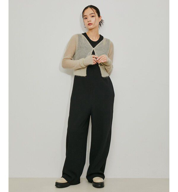 ADAM ET ROPE'「モヘアクロップドカーディガン」|カーディガン|