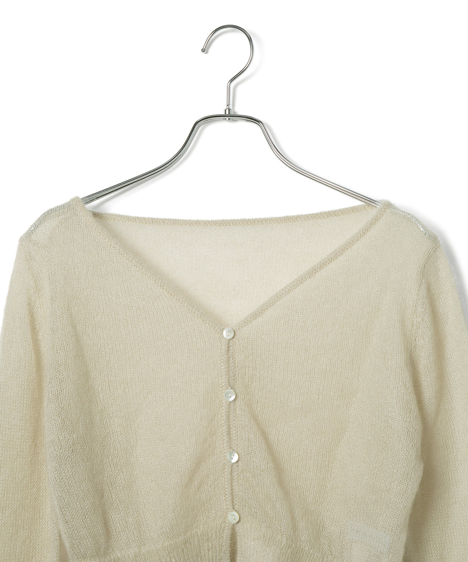 ADAM ET ROPE'「モヘアクロップドカーディガン」|カーディガン|