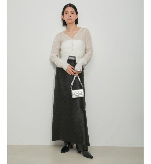 ADAM ET ROPE'「モヘアクロップドカーディガン」|カーディガン|