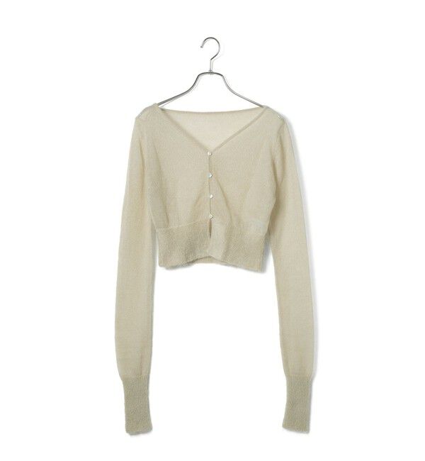 ADAM ET ROPE'「モヘアクロップドカーディガン」|カーディガン|