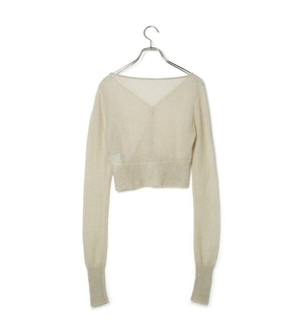 ADAM ET ROPE'「モヘアクロップドカーディガン」|カーディガン|