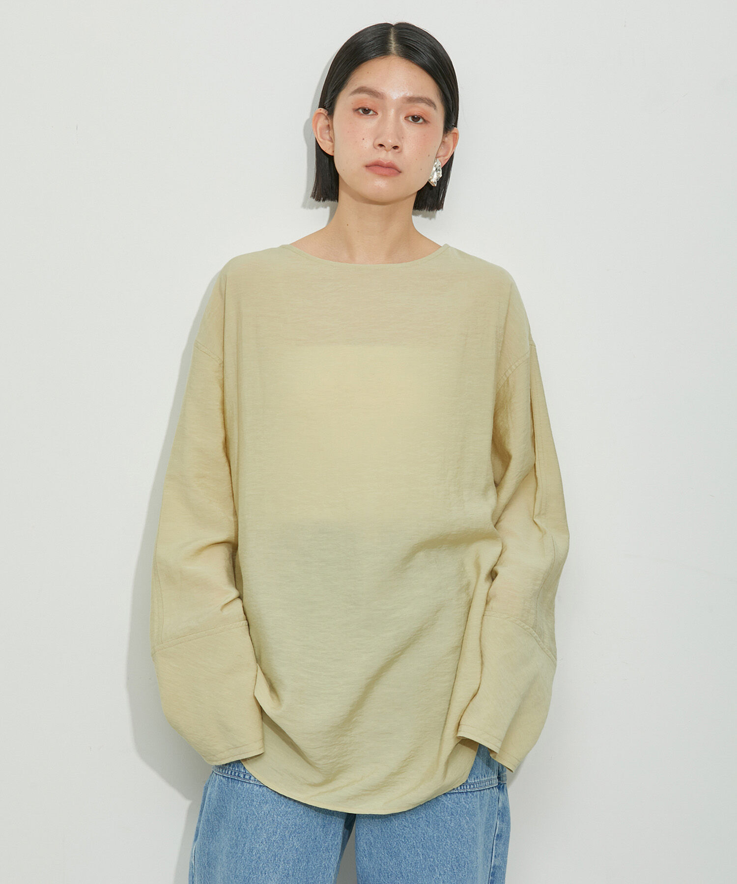 ADAM ET ROPE'「２WAYリネンロンTEEブラウス」|シャツ・ブラウス|