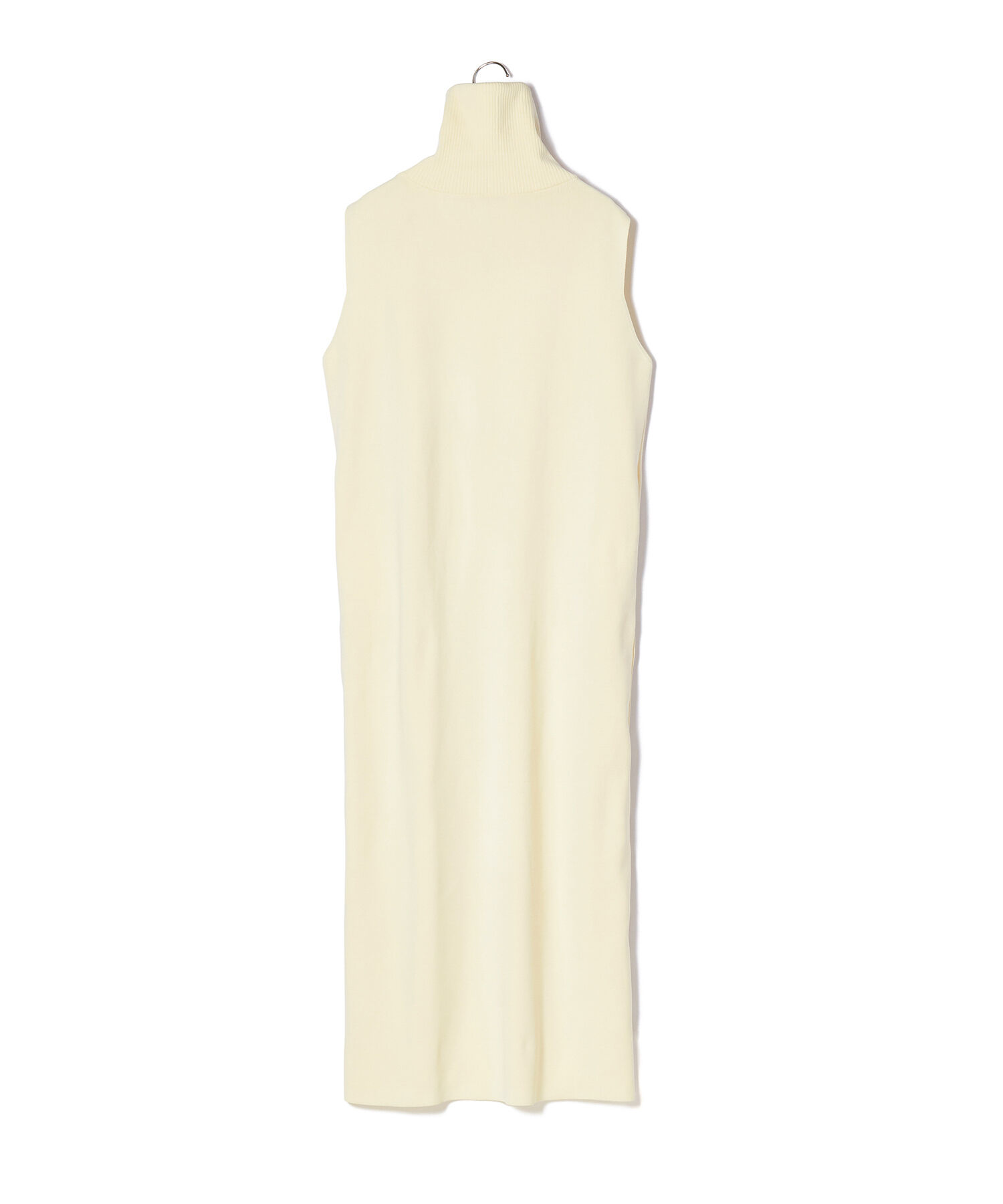 ADAM ET ROPE'「【サステナブル・洗える】ハーフジップサイドスリットニットワンピース」|ワンピース|