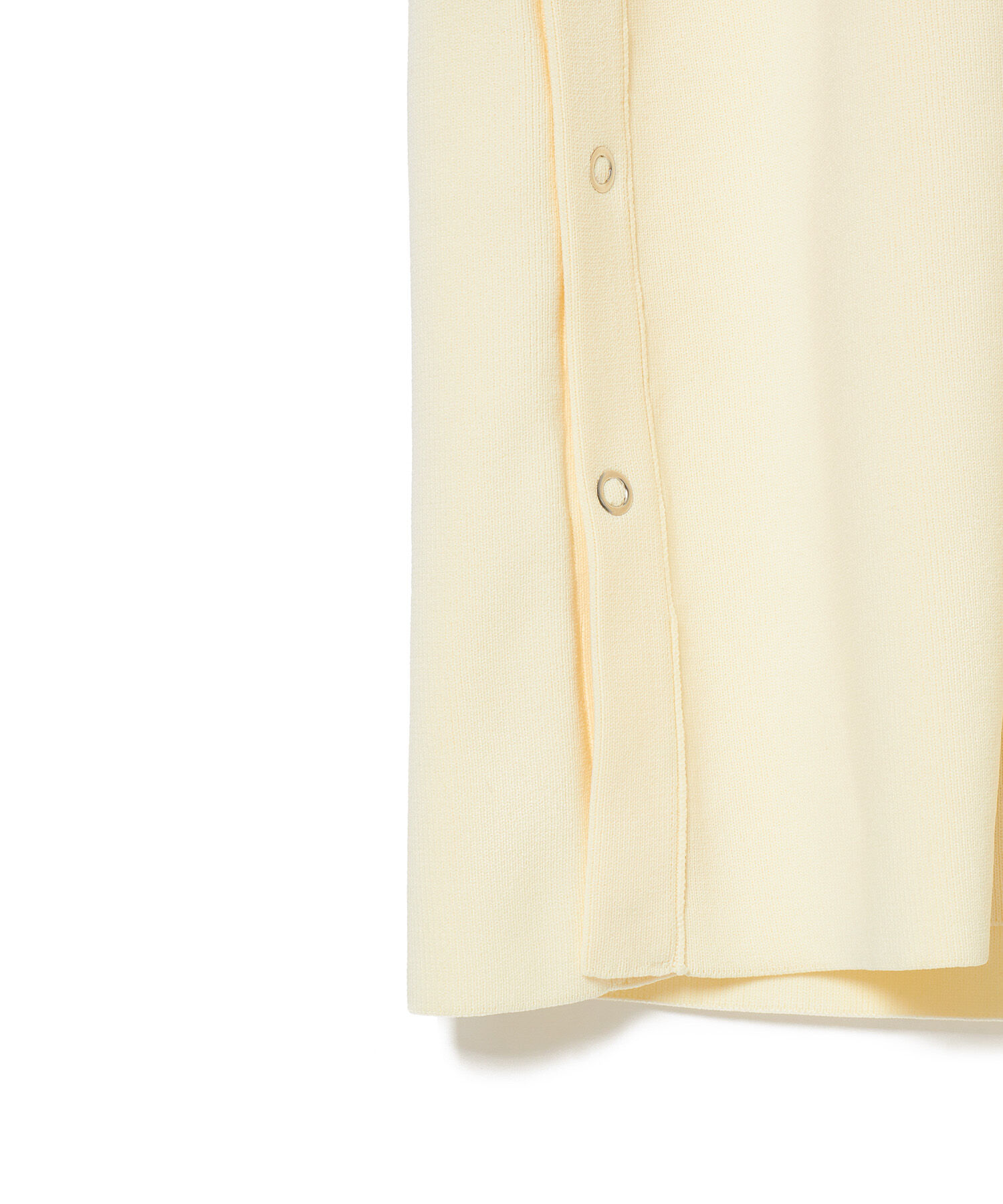 ADAM ET ROPE'「【サステナブル・洗える】ハーフジップサイドスリットニットワンピース」|ワンピース|