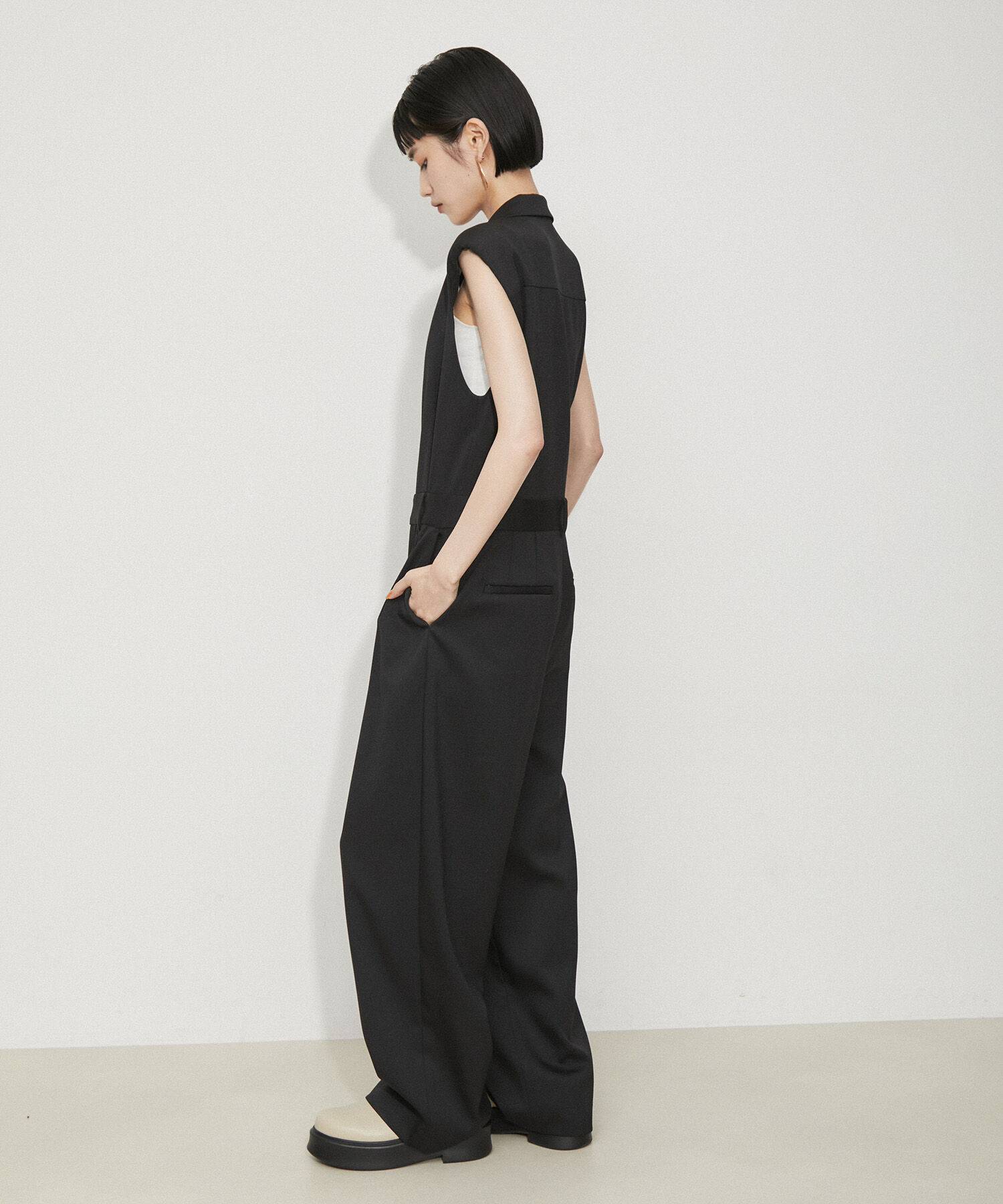 ADAM ET ROPE'「スリーブレスジャンプスーツ」|オールインワン|