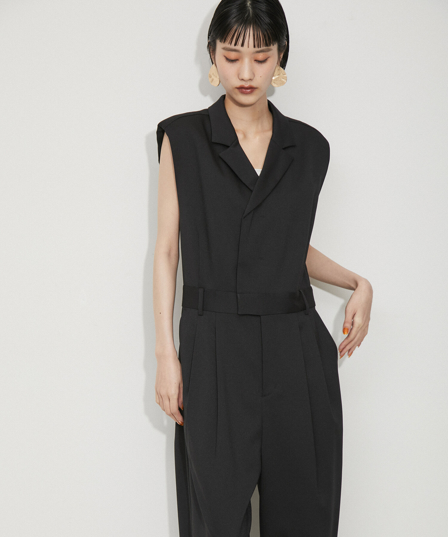 ADAM ET ROPE'「スリーブレスジャンプスーツ」|オールインワン|