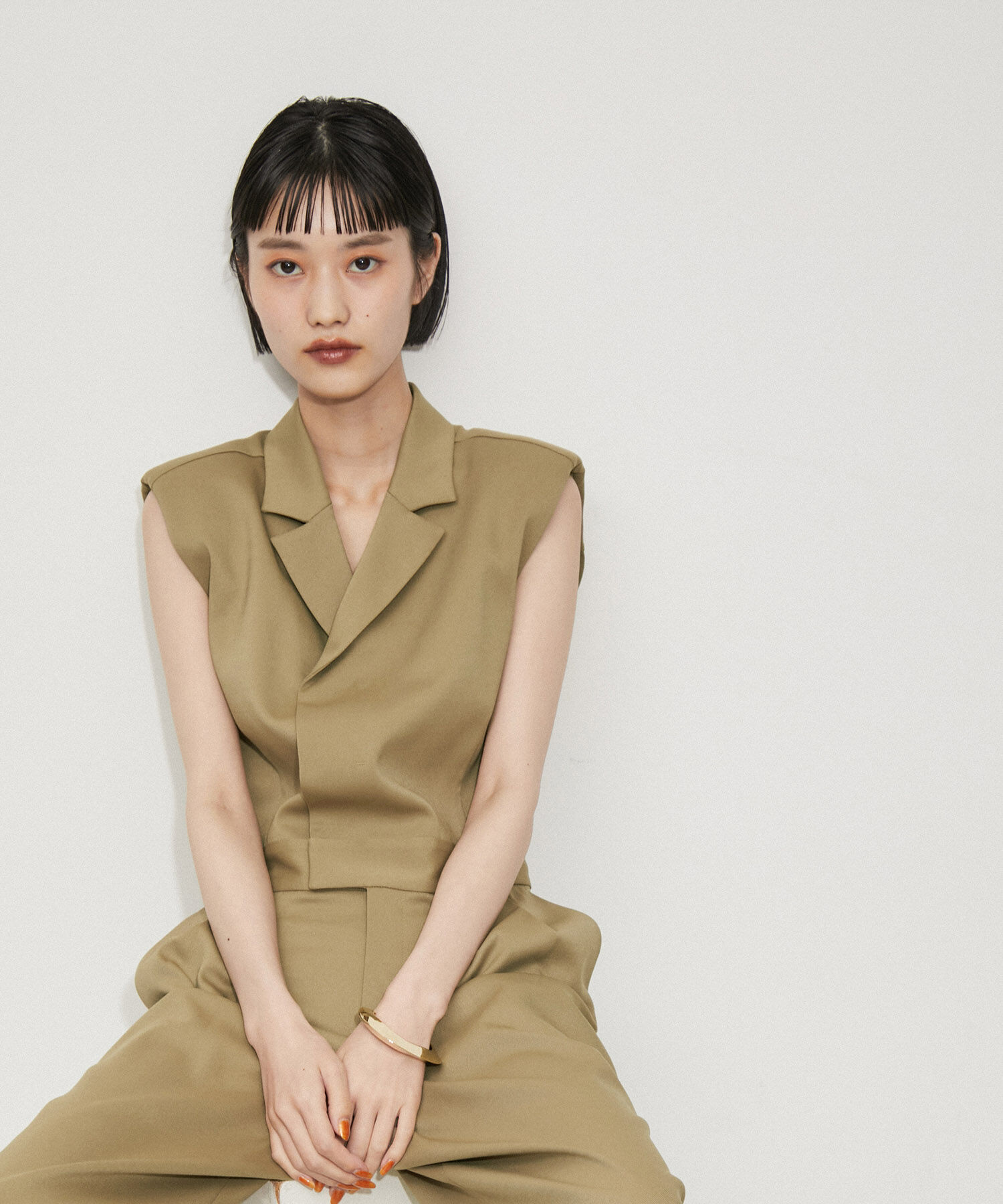 ADAM ET ROPE'「スリーブレスジャンプスーツ」|オールインワン|