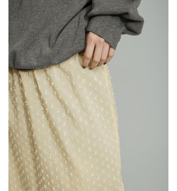 ADAM ET ROPE'「【WEB限定・サステナブル】ポロニットドットスカートコンビワンピース」|ワンピース|