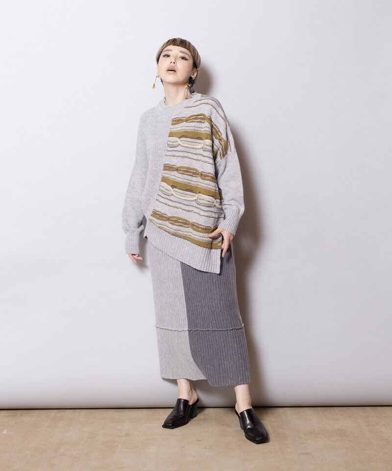  「ジャガードニットプルオーバー」|ニット・セーター|