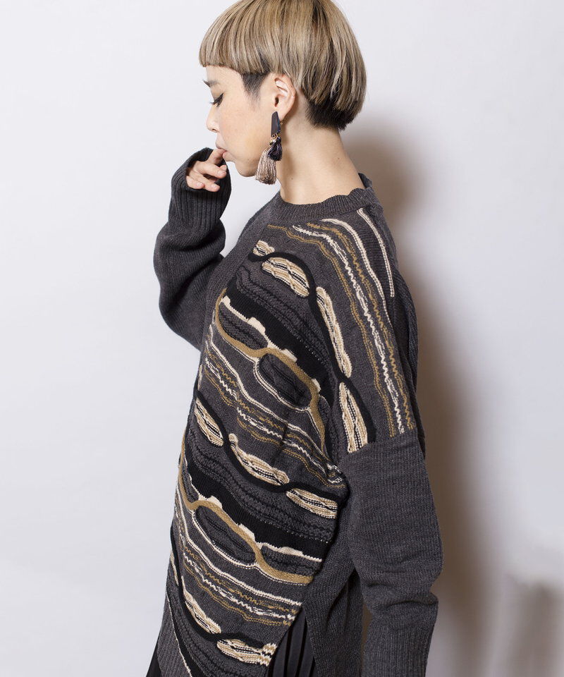  「ジャガードニットプルオーバー」|ニット・セーター|