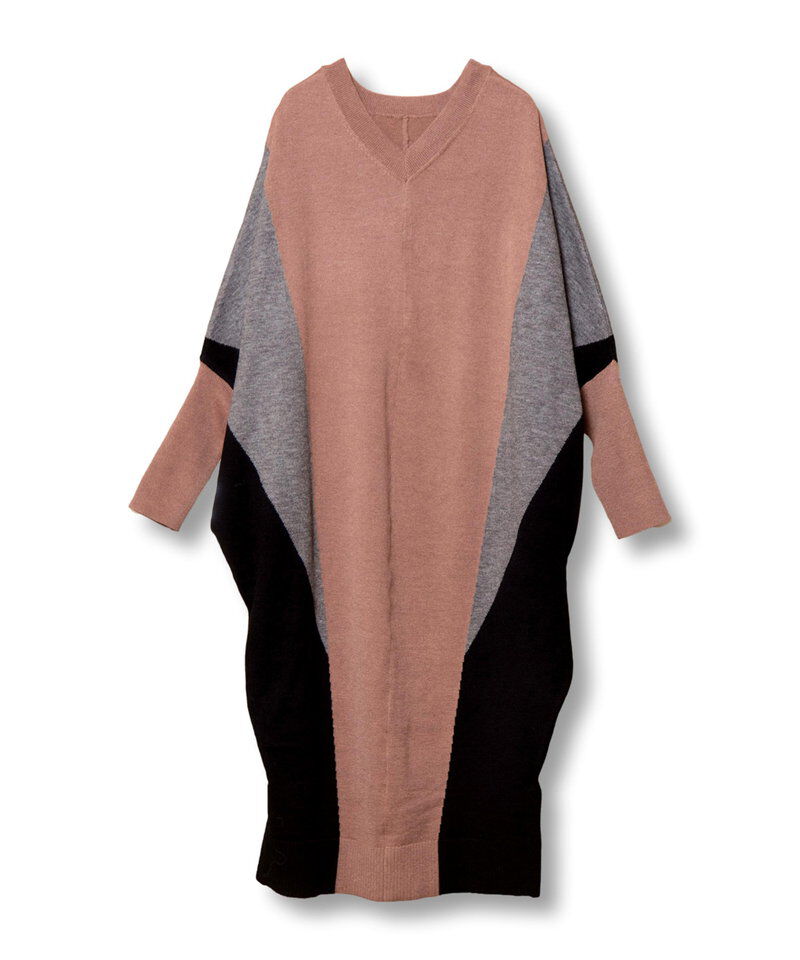  「2WAY配色ニットワンピース」|ワンピース|