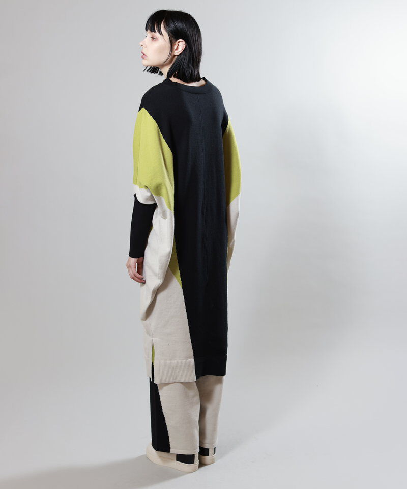  「2WAY配色ニットワンピース」|ワンピース|