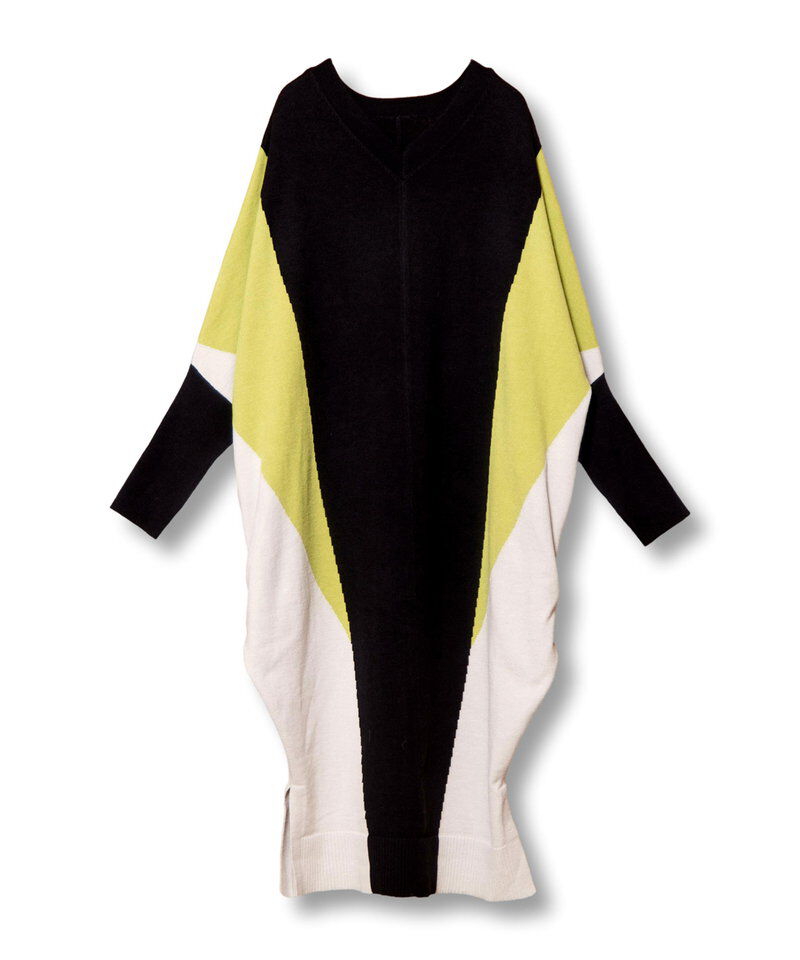  「2WAY配色ニットワンピース」|ワンピース|