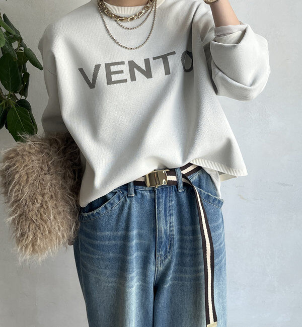  「【WEB限定】ダブルジャガードロゴニット」|ニット・セーター|