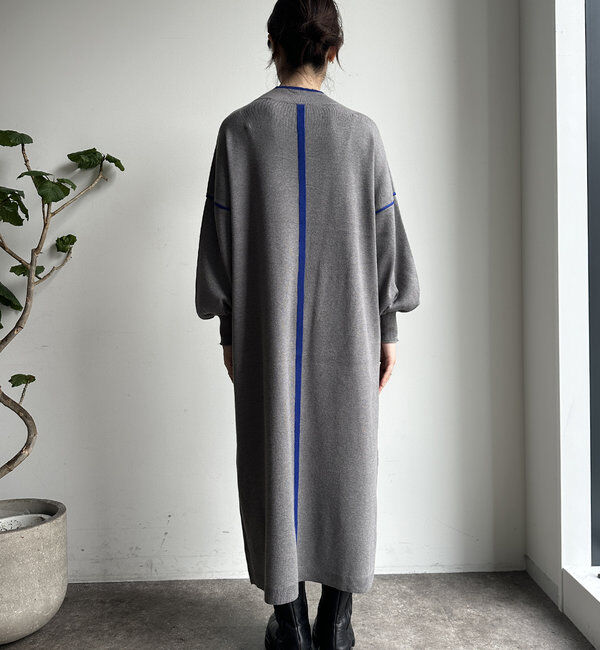  「【WEB限定】配色ニットワンピース」|ワンピース|