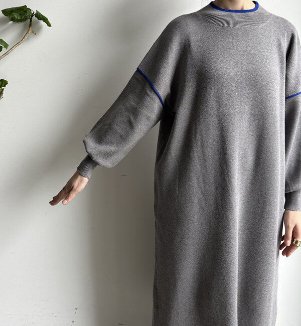  「【WEB限定】配色ニットワンピース」|ワンピース|