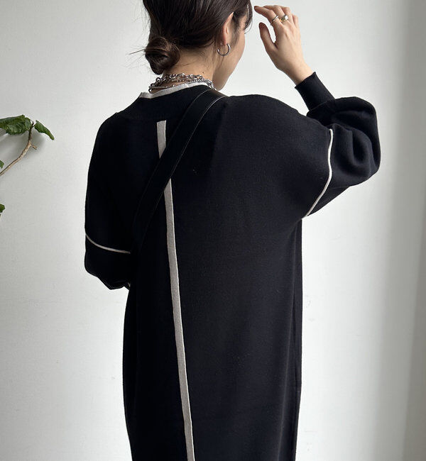  「【WEB限定】配色ニットワンピース」|ワンピース|