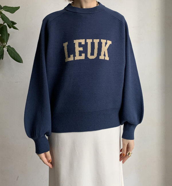  「【WEB限定】LEUKジャガードロゴニット 」|ニット・セーター|