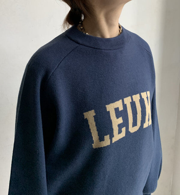  「【WEB限定】LEUKジャガードロゴニット 」|ニット・セーター|