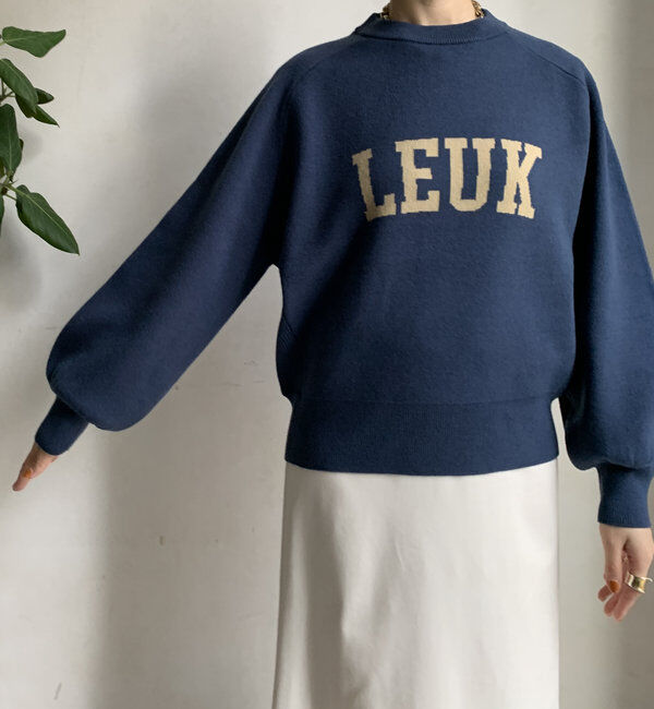  「【WEB限定】LEUKジャガードロゴニット 」|ニット・セーター|