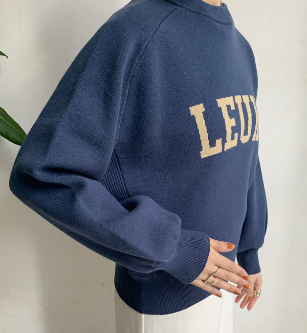  「【WEB限定】LEUKジャガードロゴニット 」|ニット・セーター|