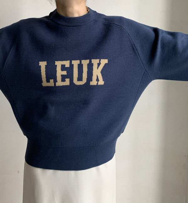  「【WEB限定】LEUKジャガードロゴニット 」|ニット・セーター|