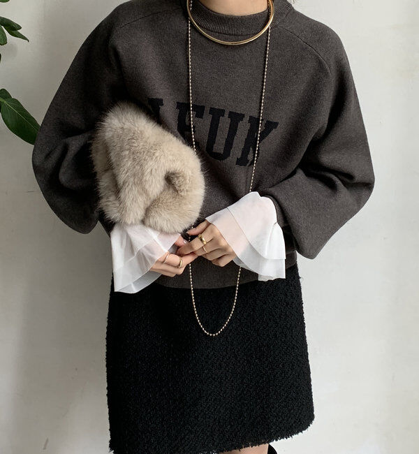  「【WEB限定】LEUKジャガードロゴニット 」|ニット・セーター|