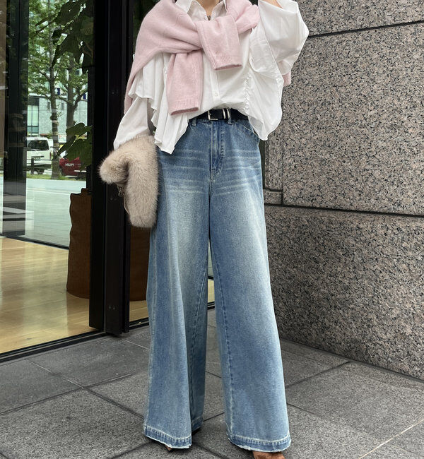  「【WEB限定】フリルケープブラウス」|シャツ・ブラウス|