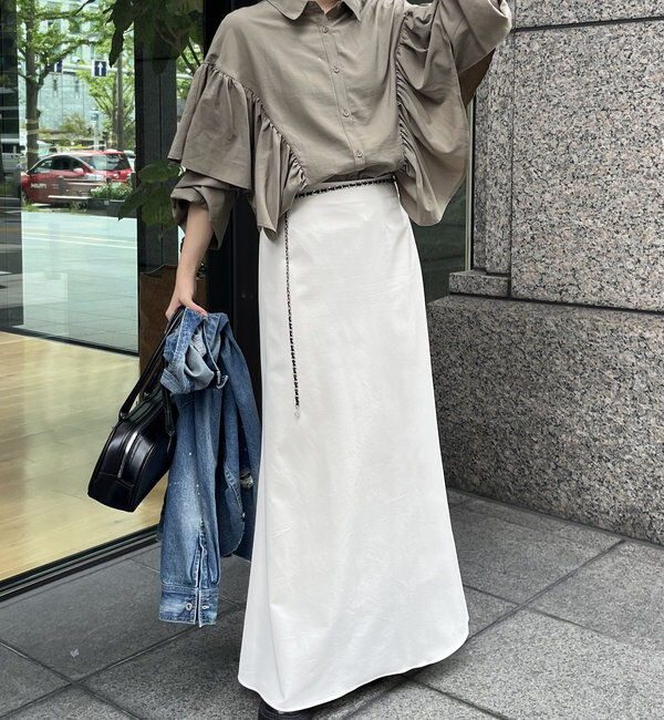  「【WEB限定】フリルケープブラウス」|シャツ・ブラウス|