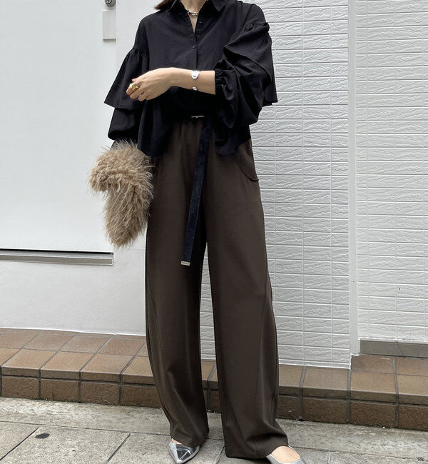  「【WEB限定】フリルケープブラウス」|シャツ・ブラウス|