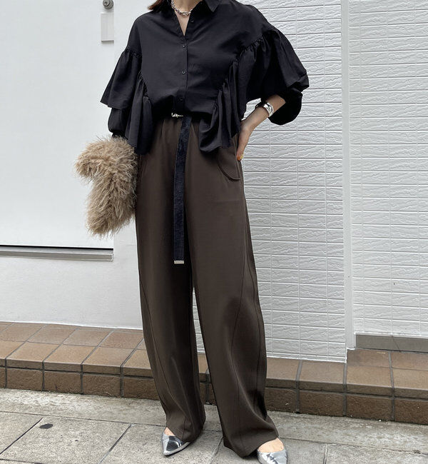  「【WEB限定】フリルケープブラウス」|シャツ・ブラウス|