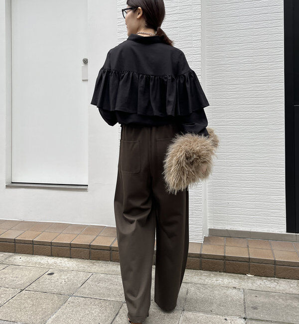  「【WEB限定】フリルケープブラウス」|シャツ・ブラウス|