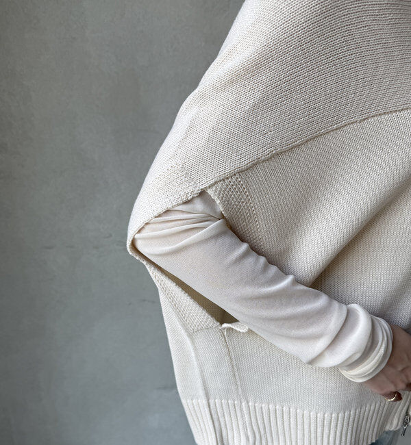  「【WEB限定】変形ダブルジップベスト」|カーディガン|