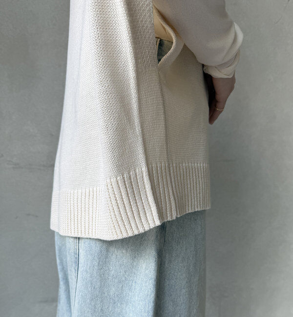  「【WEB限定】変形ダブルジップベスト」|カーディガン|